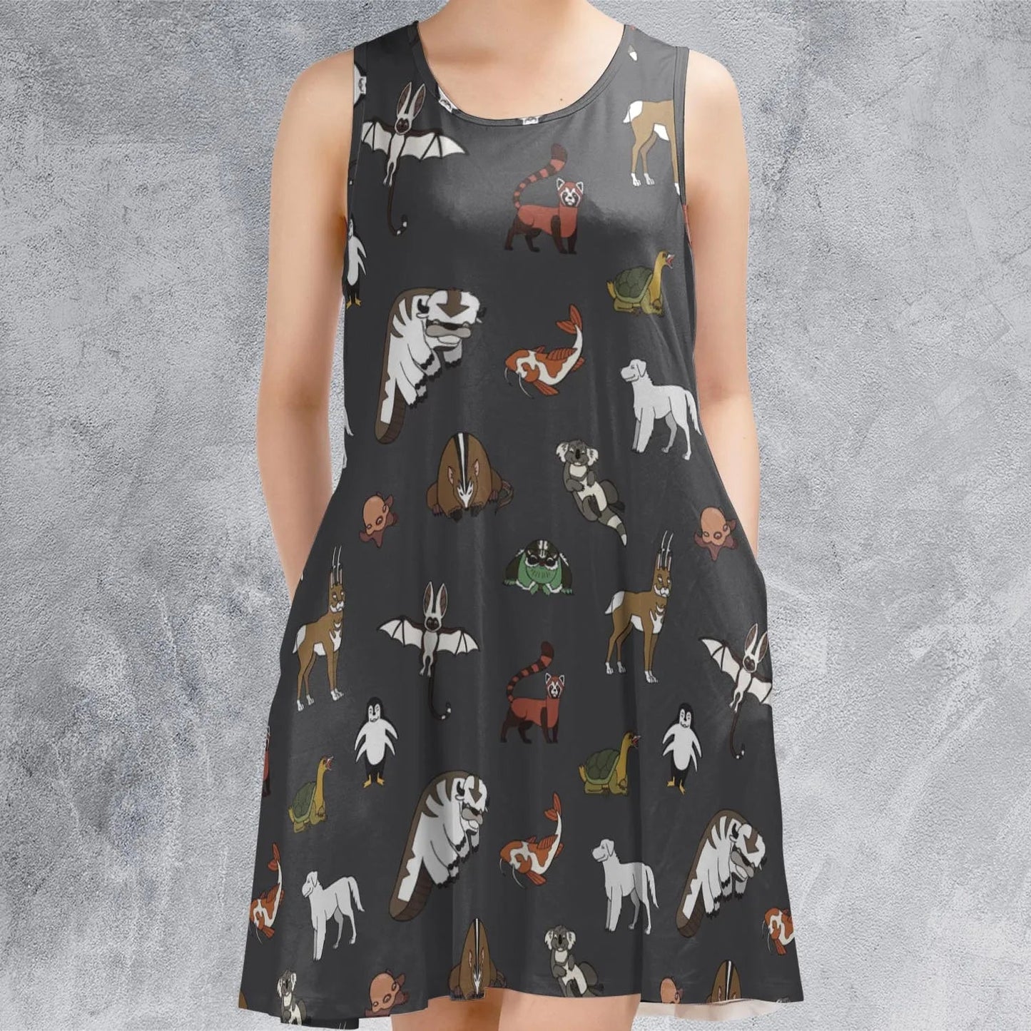 Casual Sleeveless Dress - WV3ENFN4