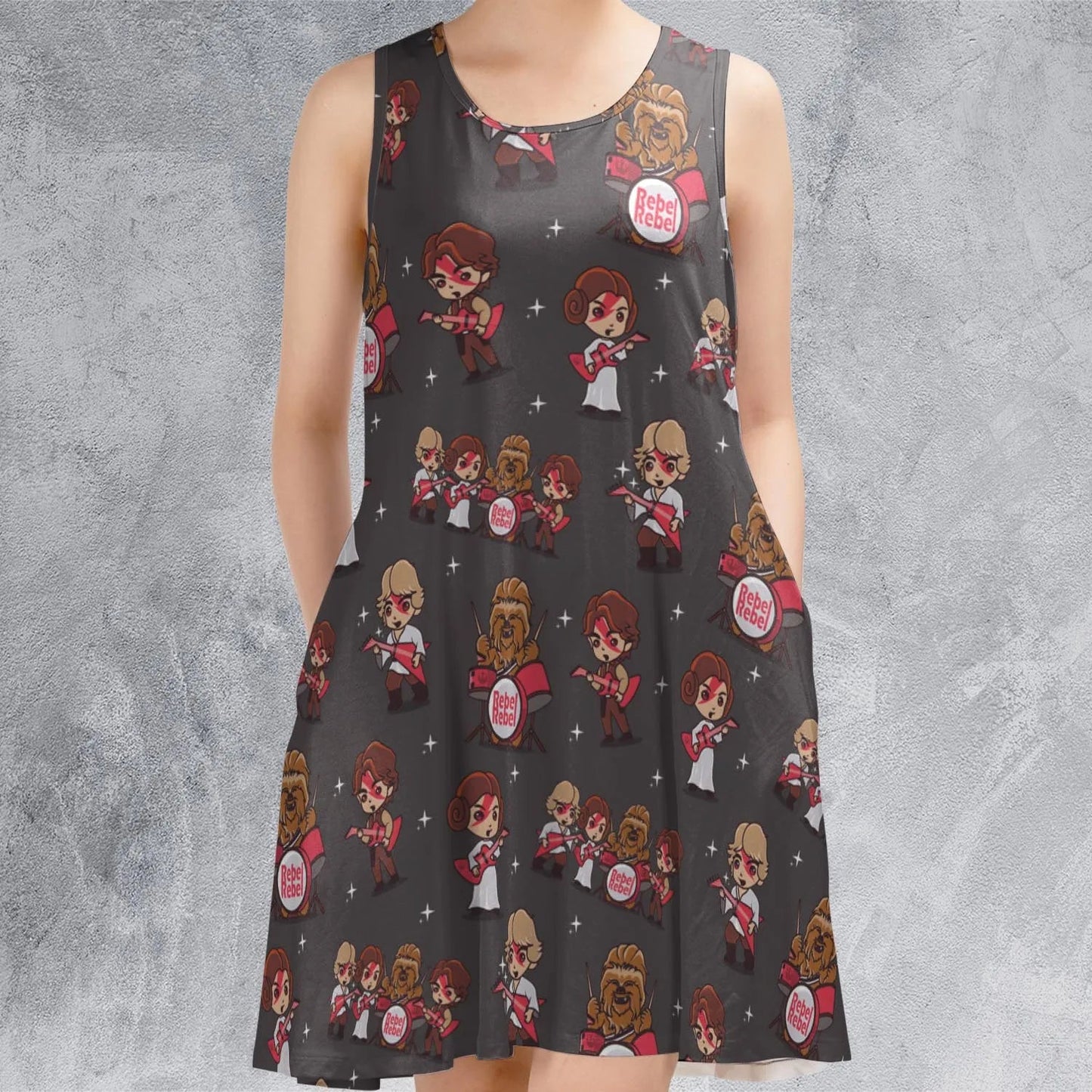 Casual Sleeveless Dress - W9KP6Y2Z