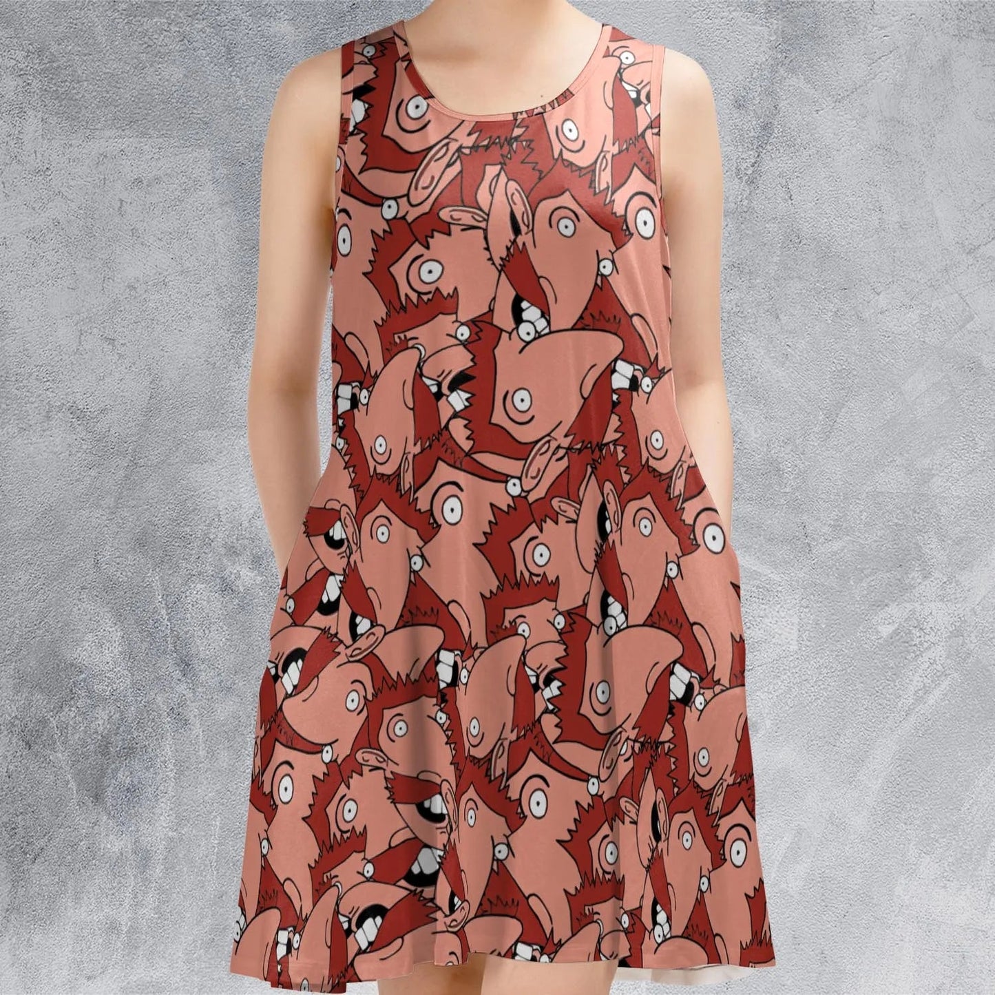Casual Sleeveless Dress - F61QFSGB