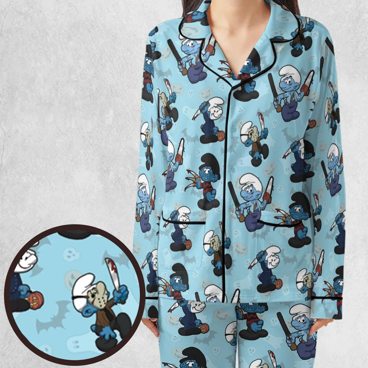 Stretch Long-Sleeve Pajamas Set - BWYL5FNZ