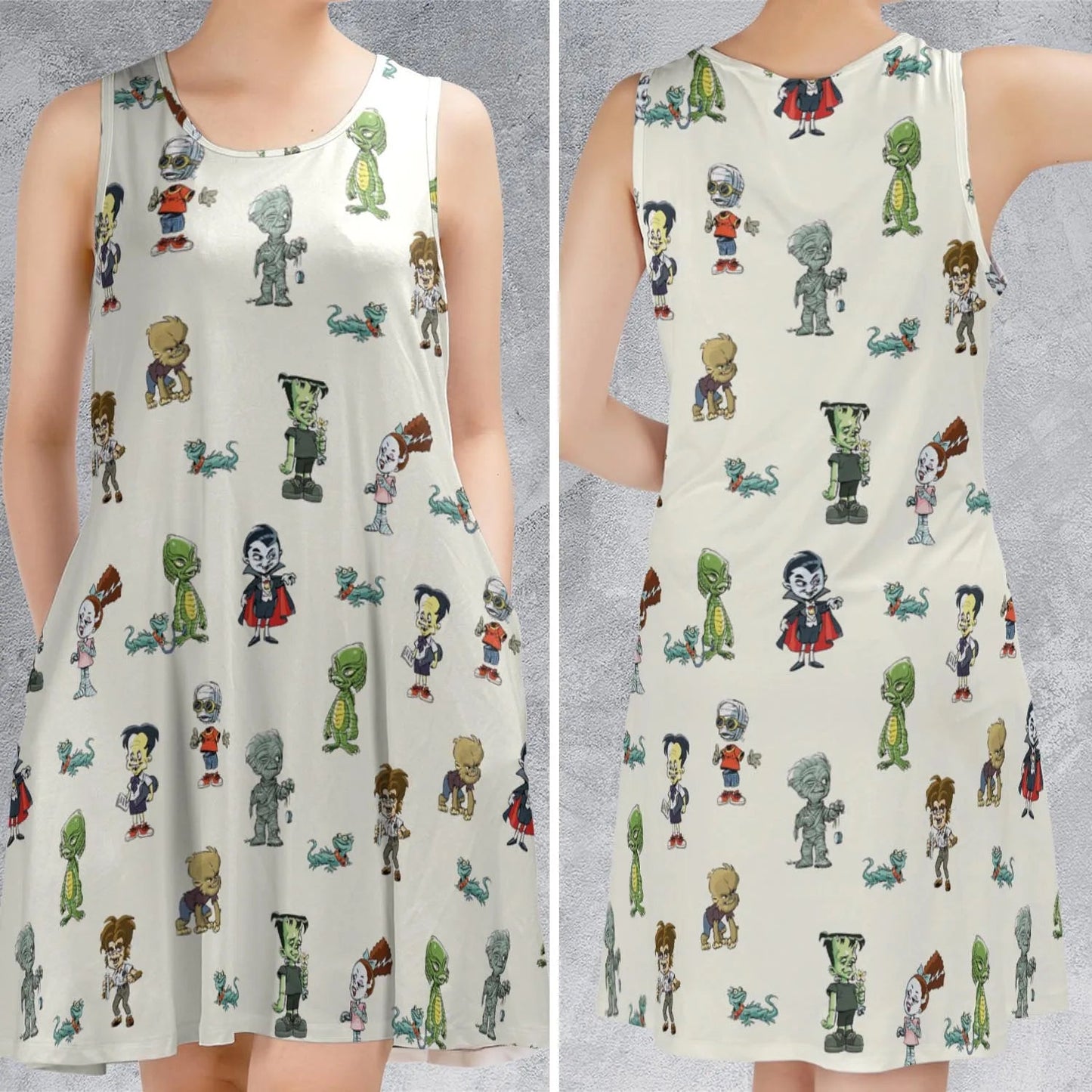 Casual Sleeveless Dress - 3STL2GAH