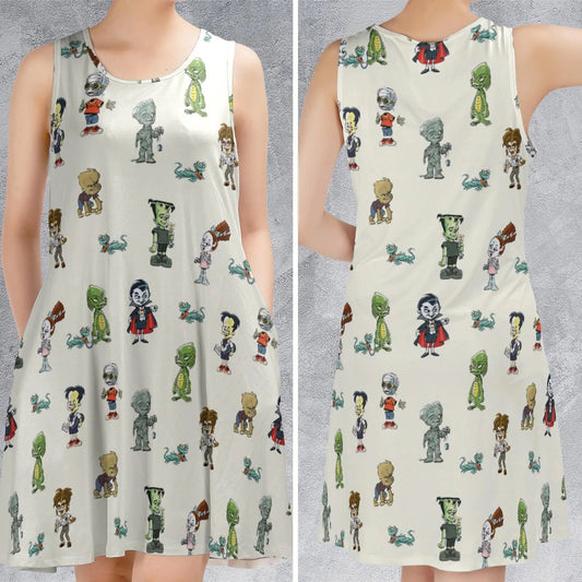 Casual Sleeveless Dress - 3STL2GAH