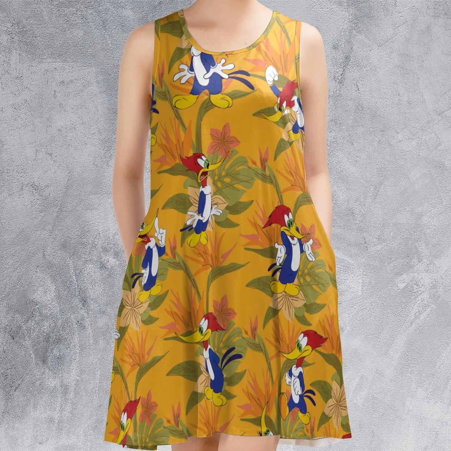 Casual Sleeveless Dress - SDHW8THS