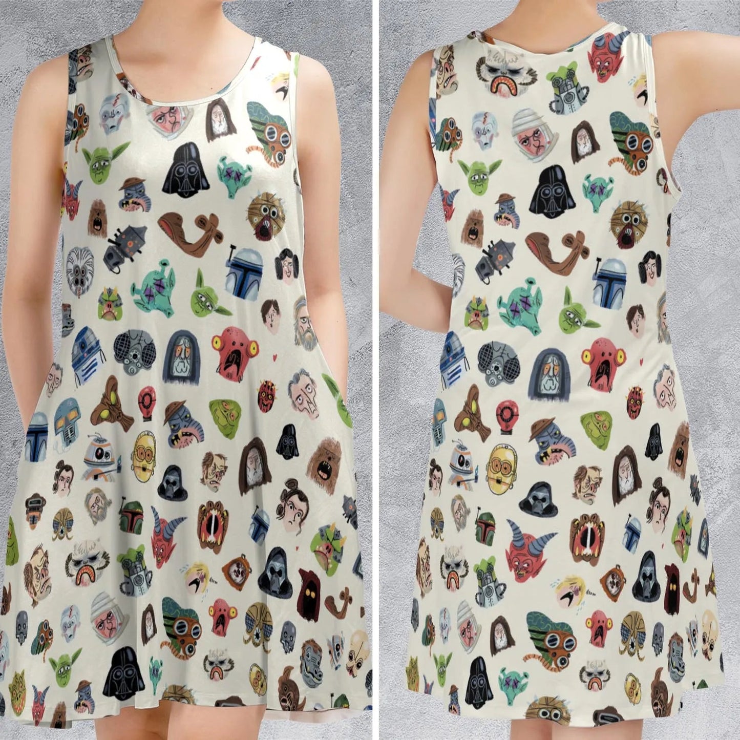 Casual Sleeveless Dress - 5W4AGCZW