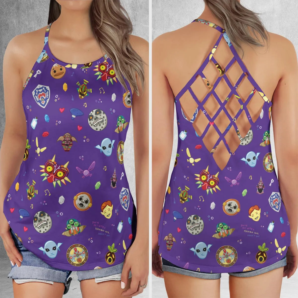 Lattice Back Tank Top - EJC8JZGU