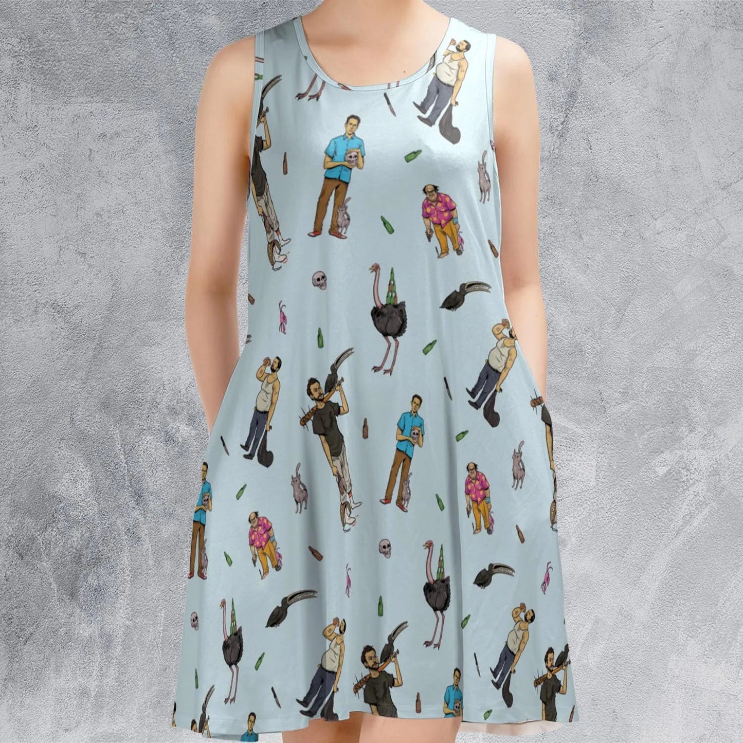 Casual Sleeveless Dress - FENBDCBW