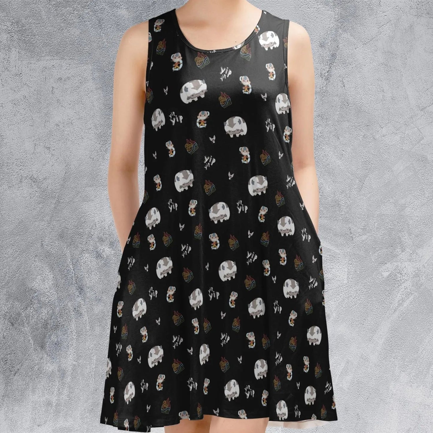 Casual Sleeveless Dress - U2HADFB3