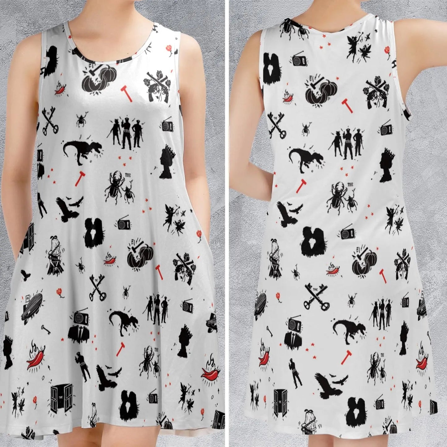 Casual Sleeveless Dress - 7HZJ4SEV