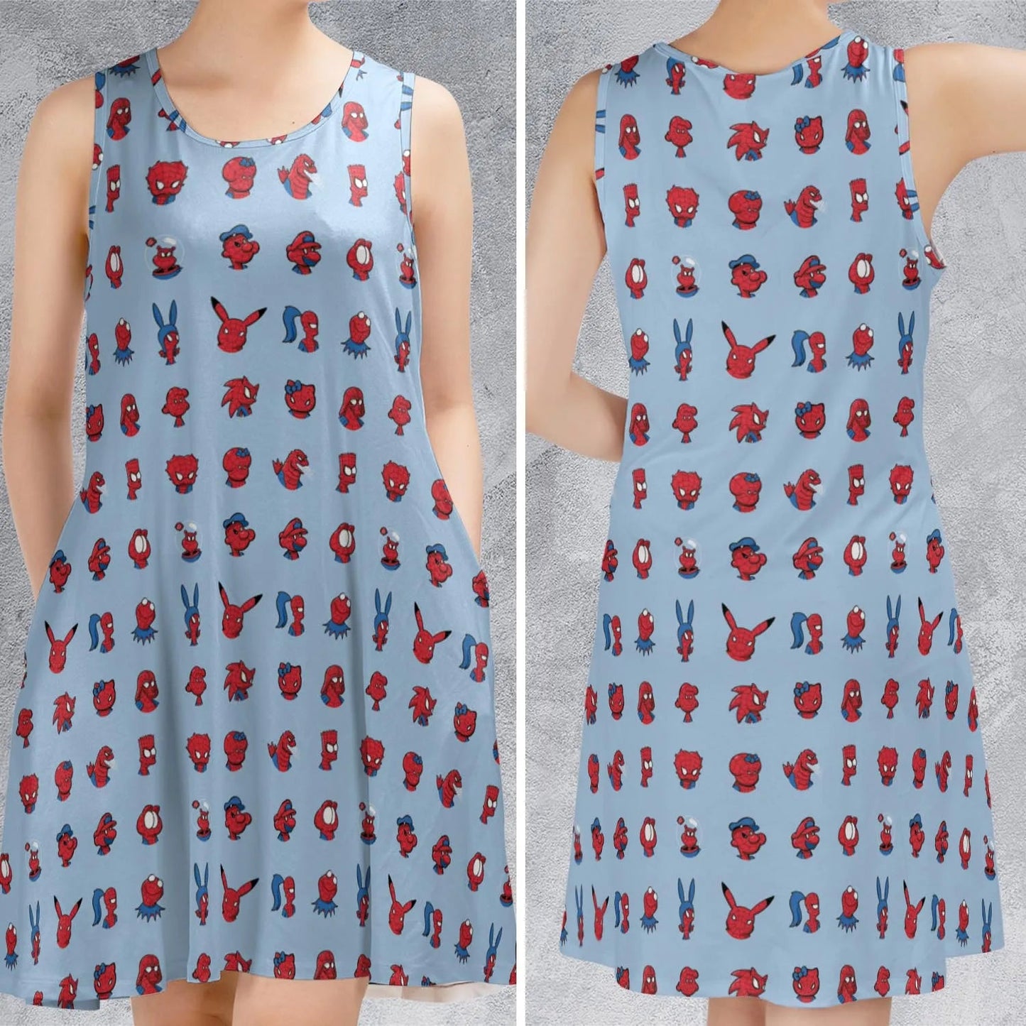 Casual Sleeveless Dress - F9CSRZES