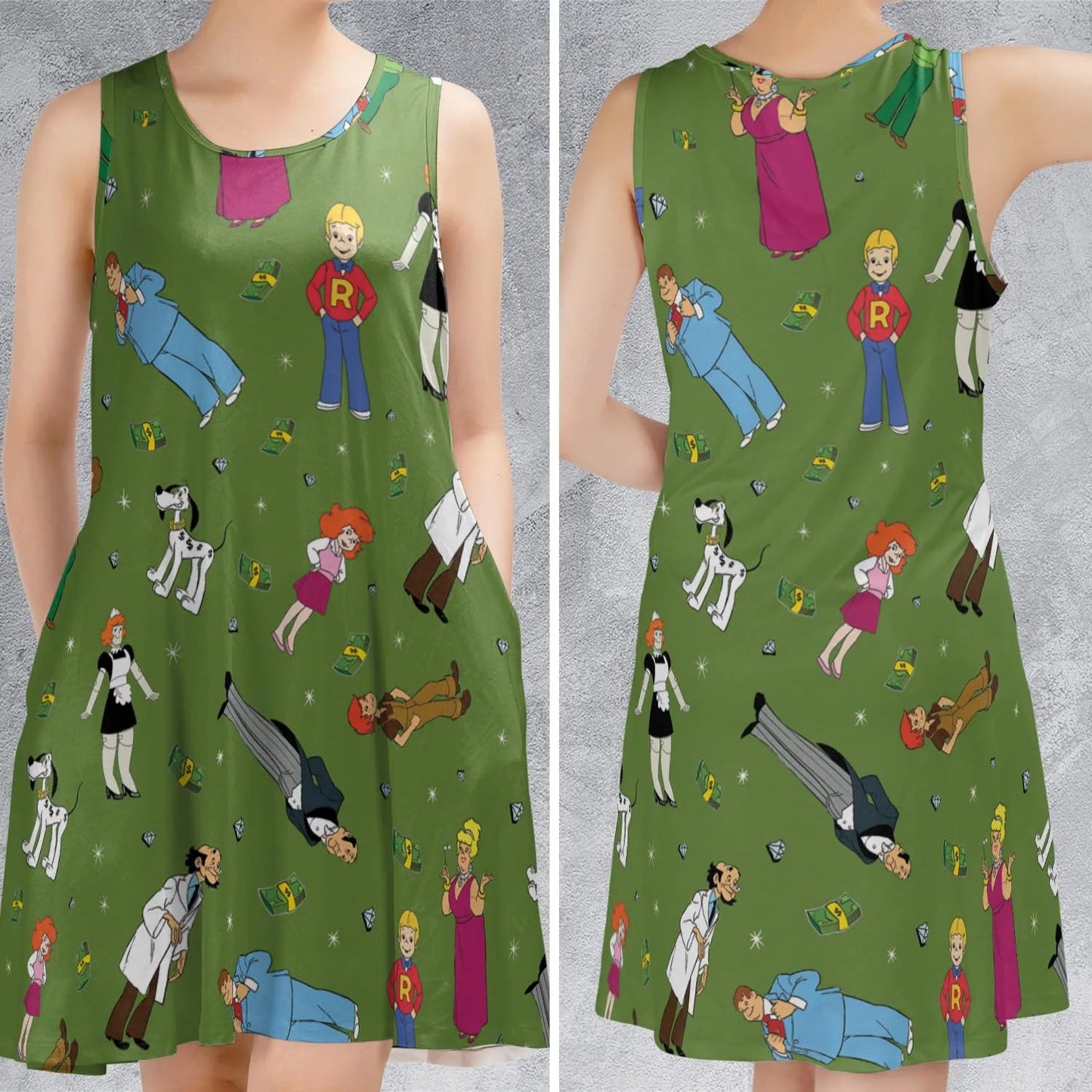 Casual Sleeveless Dress - CD1T83SP