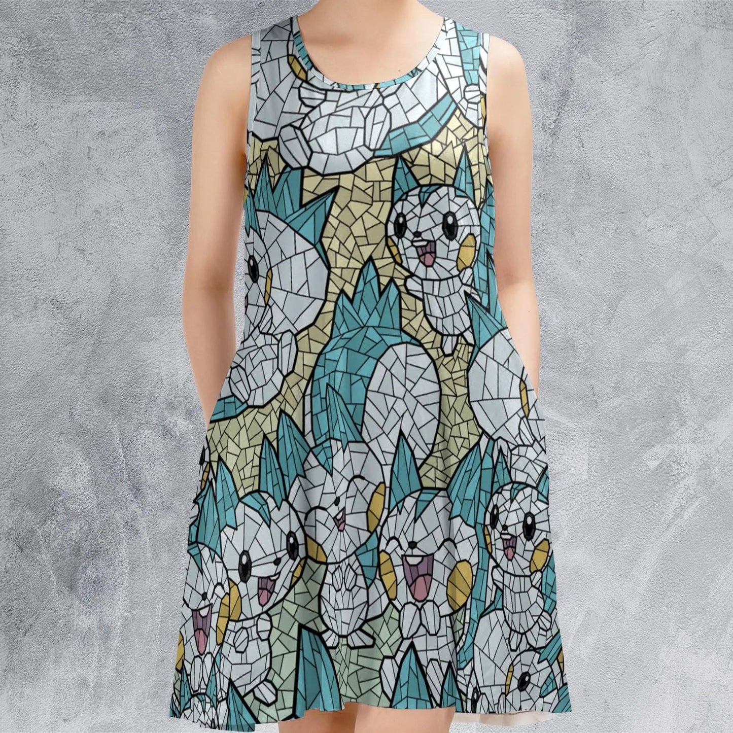 Casual Sleeveless Dress - AQNFM8MC