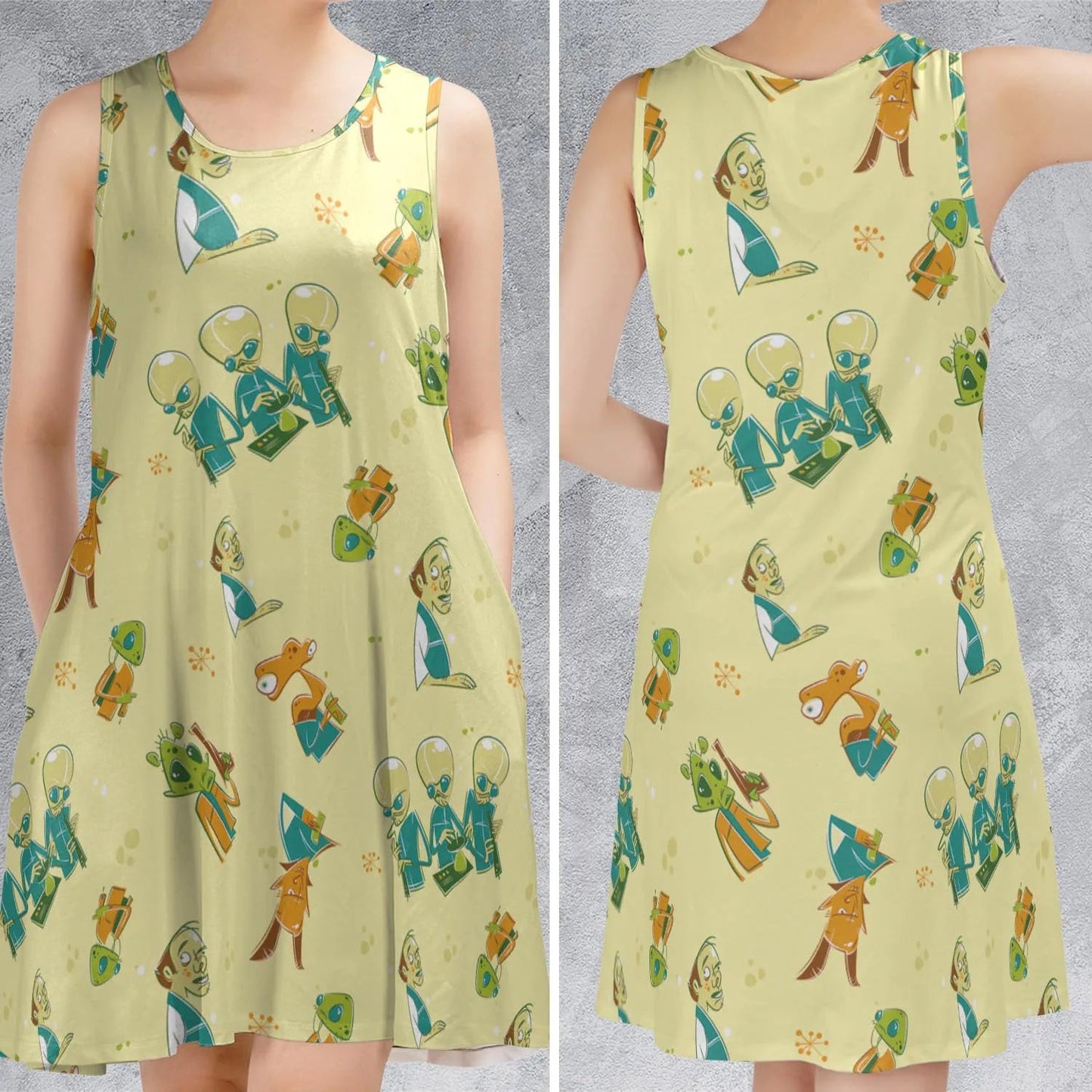 Casual Sleeveless Dress - SKFDQX3B