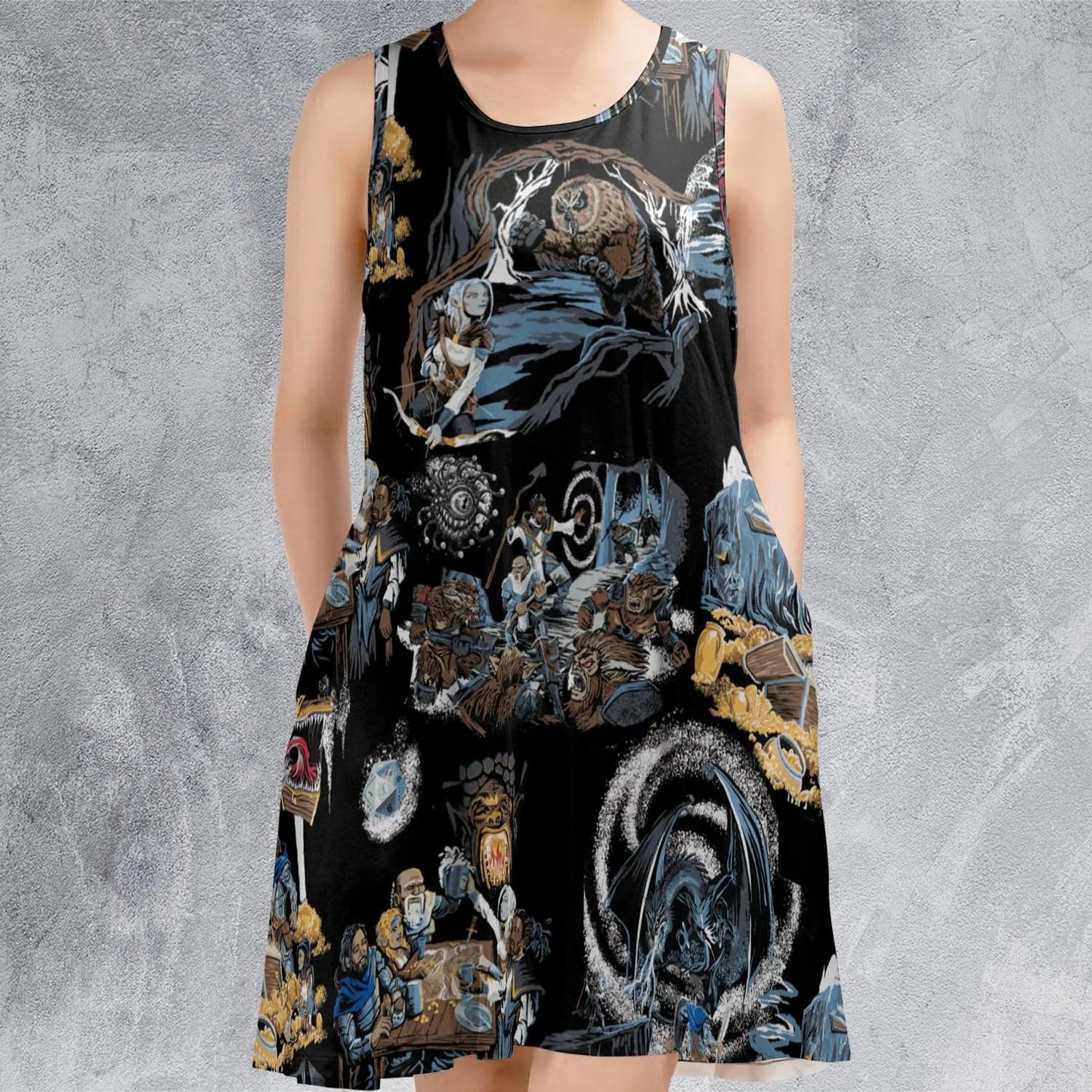 Casual Sleeveless Dress - 2Z8B5FAY
