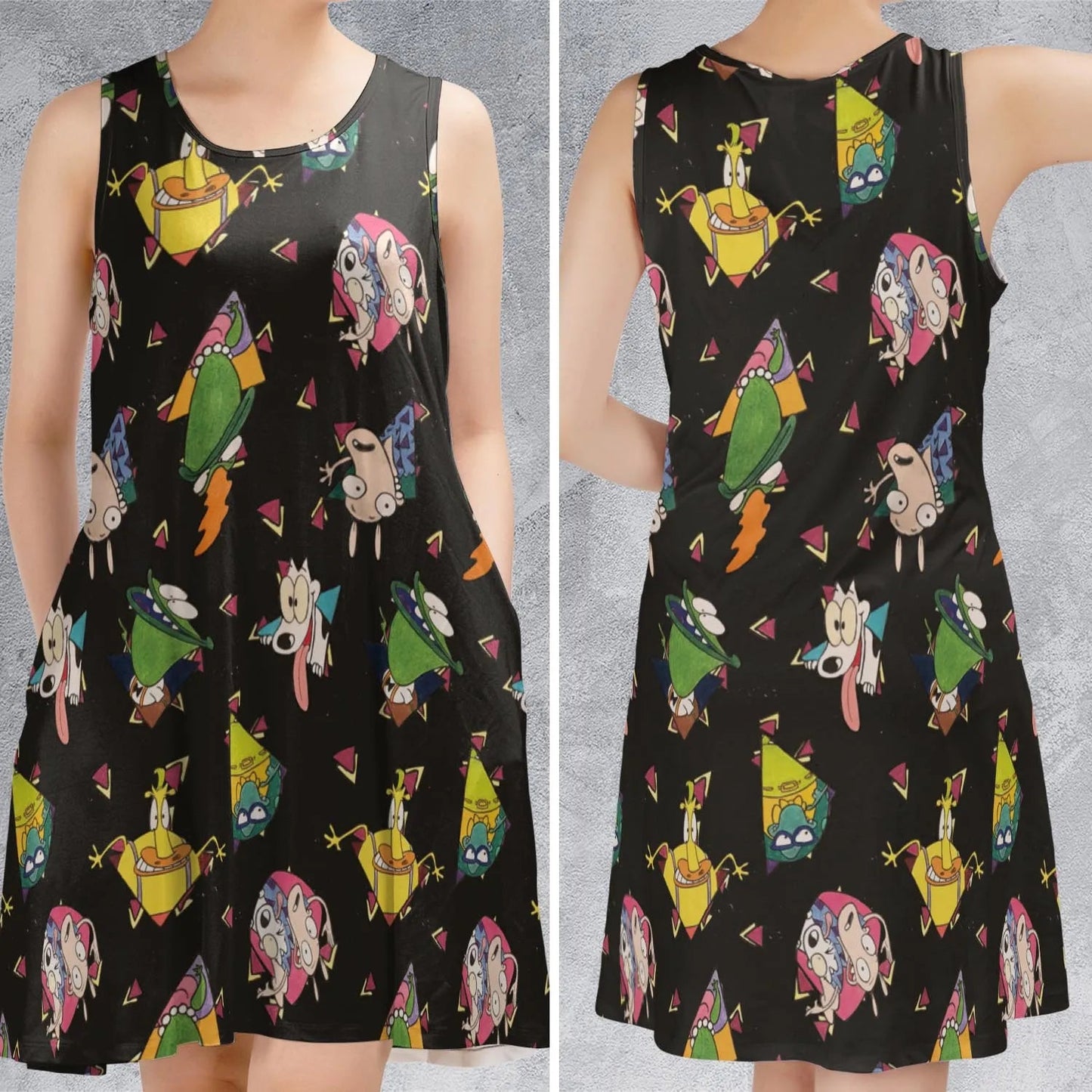 Casual Sleeveless Dress - 6BUCT2HR