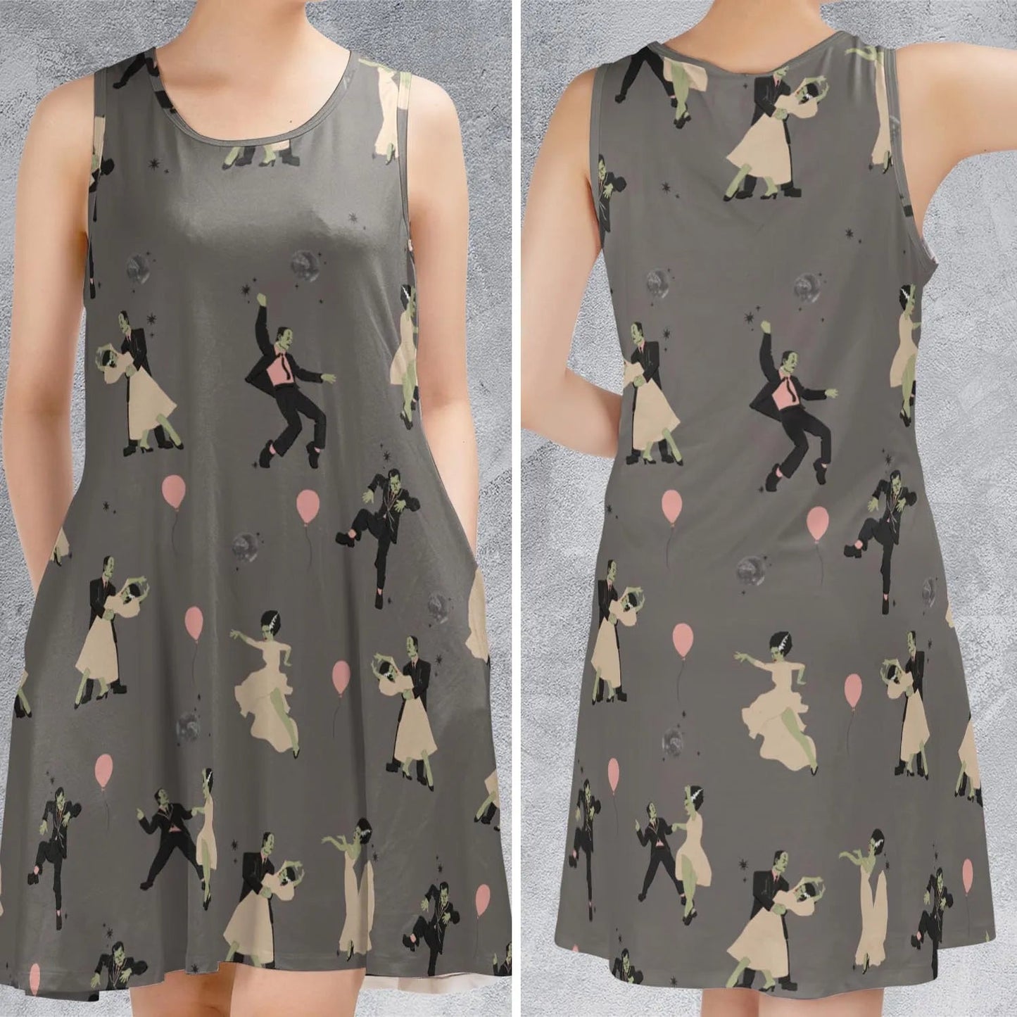 Casual Sleeveless Dress - Q4RSUSGN