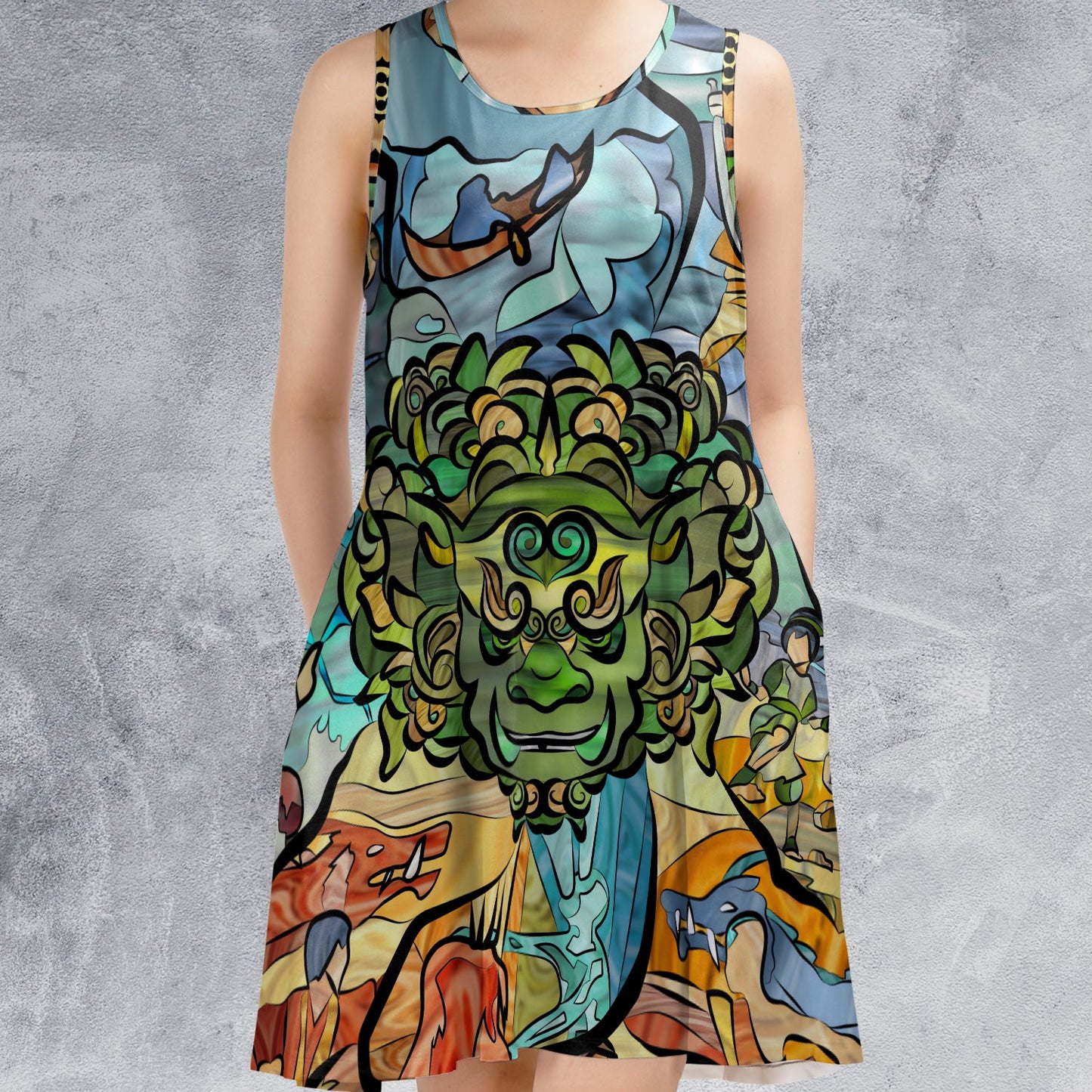 Casual Sleeveless Dress - 5SKGFW6S