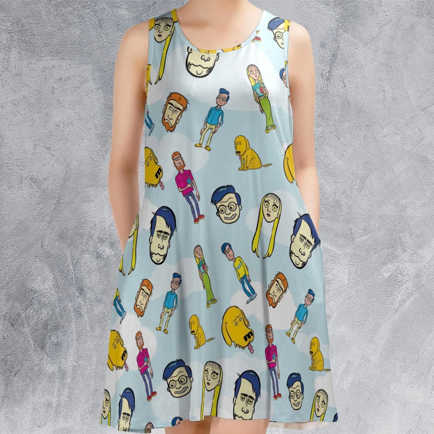 Casual Sleeveless Dress - MDNL1JFW