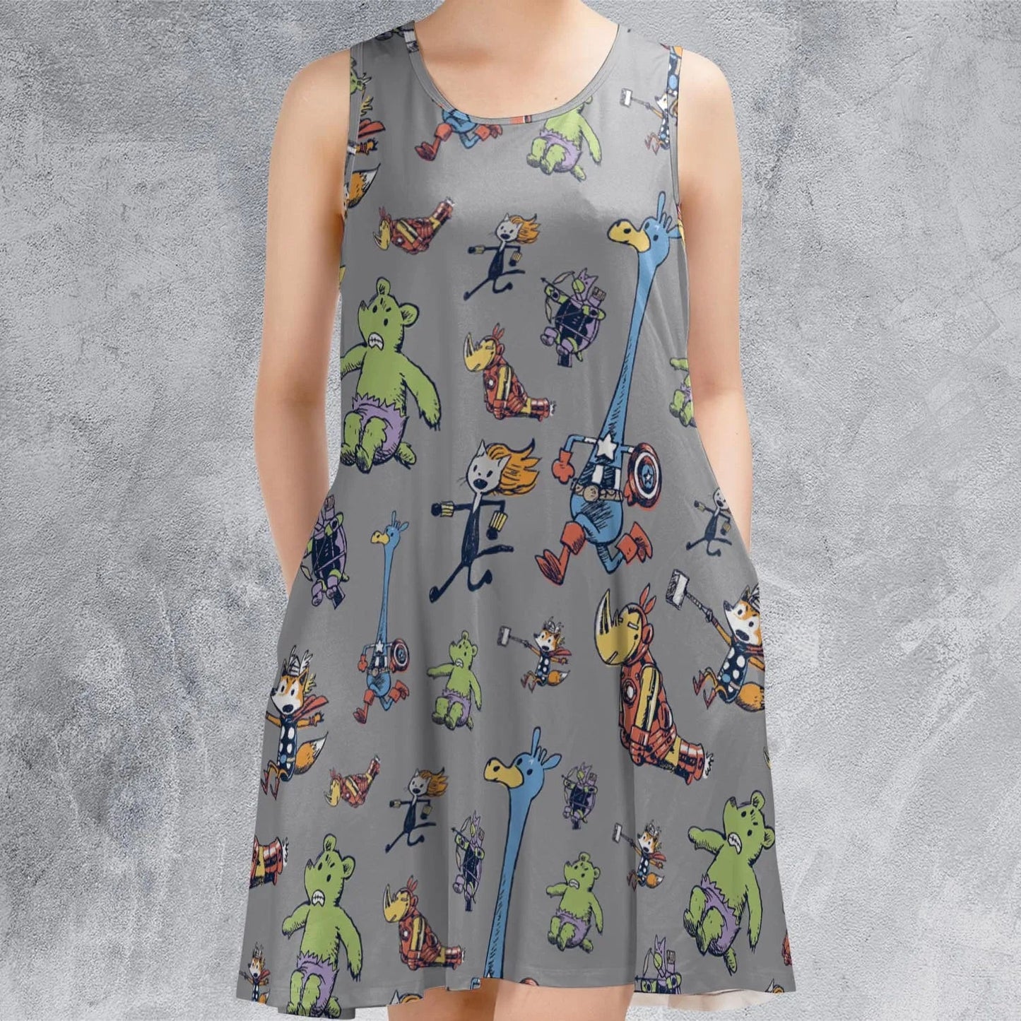 Casual Sleeveless Dress - PUKBPPZS