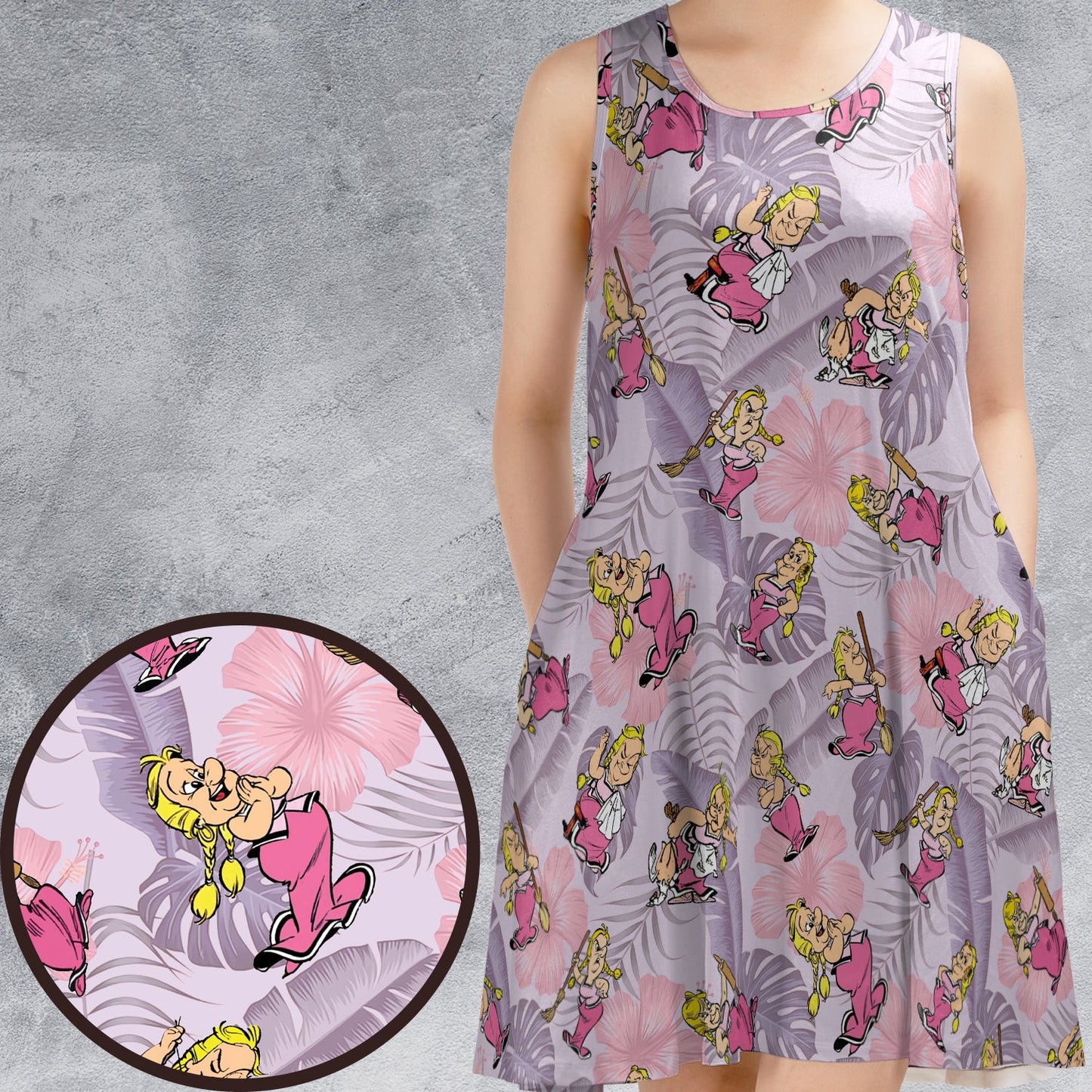 Casual Sleeveless Dress - UZ4L8JC7