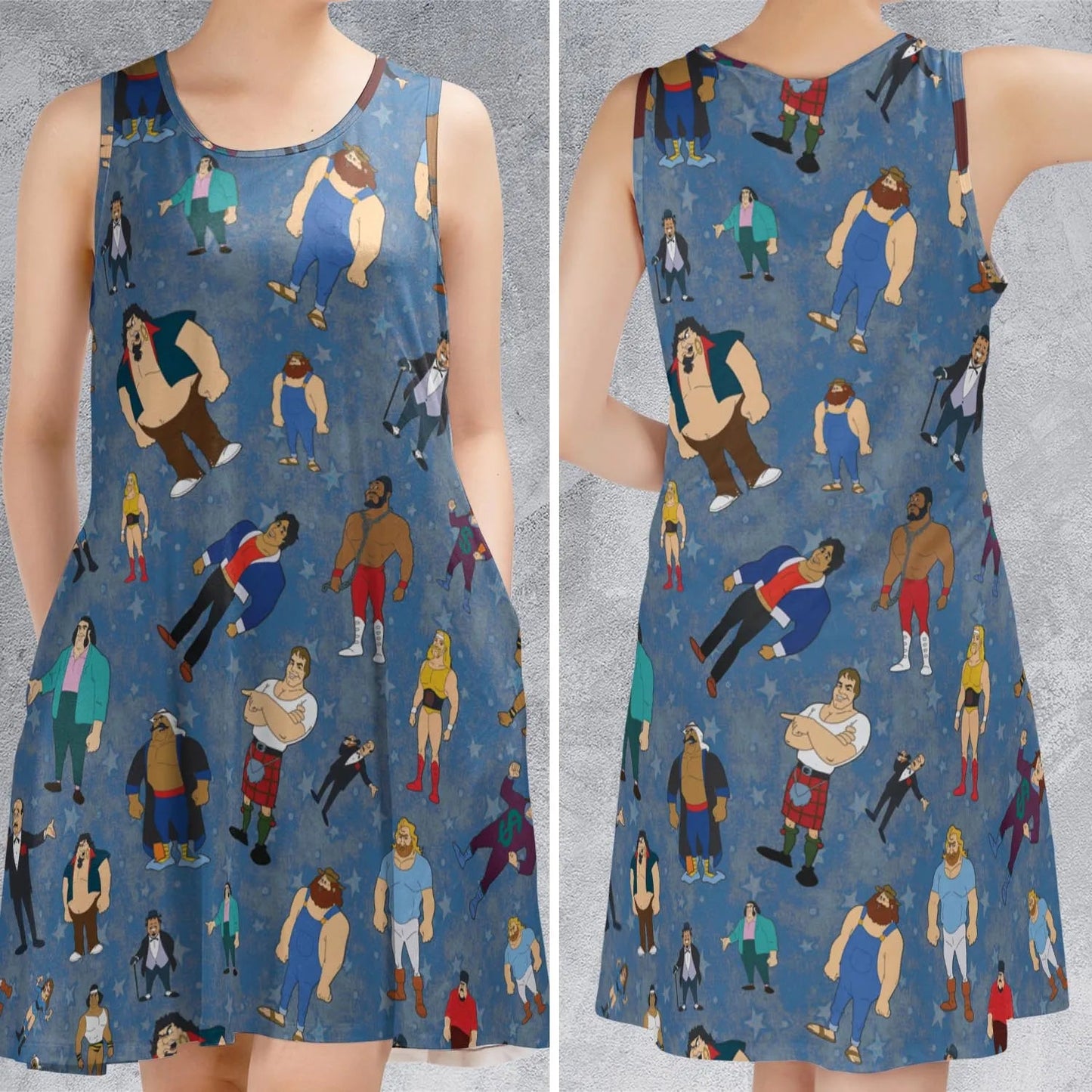 Casual Sleeveless Dress - BUVTAHYV