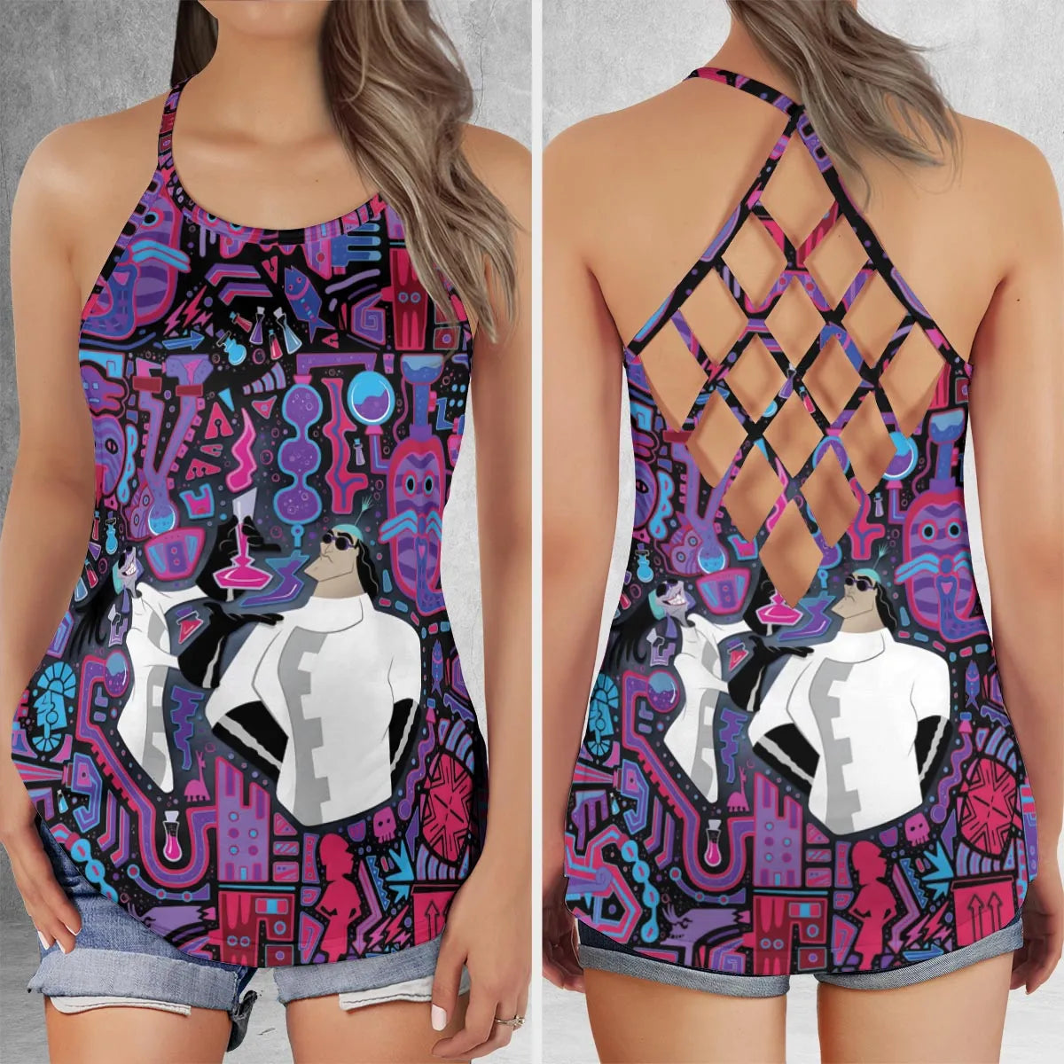 Lattice Back Tank Top - U5RGTNNJ