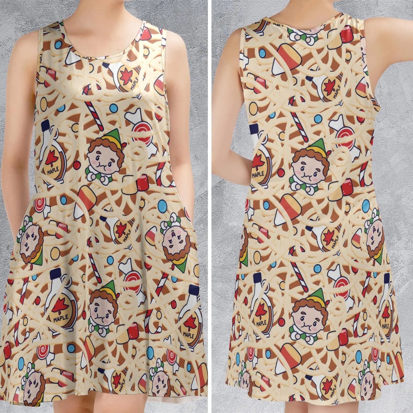 Casual Sleeveless Dress - HYPBJDGD