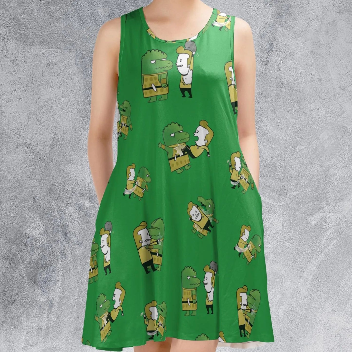 Casual Sleeveless Dress - AXGMFPZZ