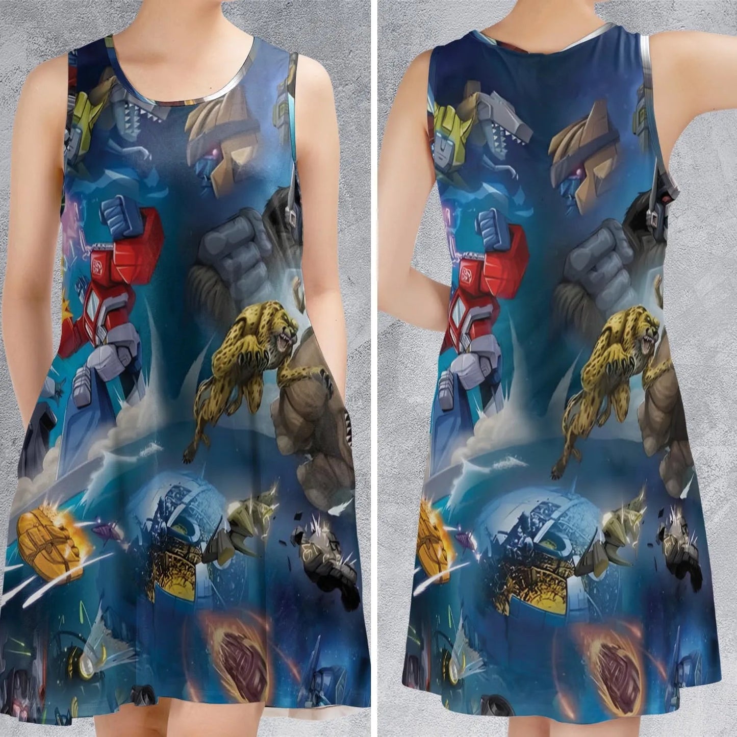 Casual Sleeveless Dress - 6K71BZ2J