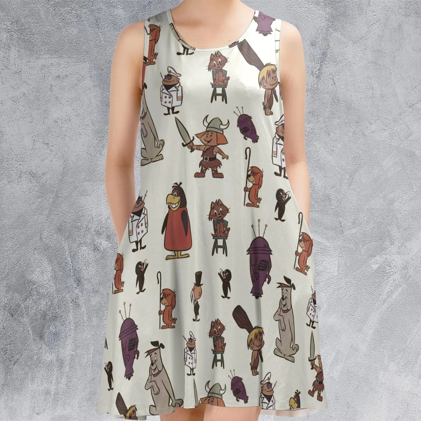 Casual Sleeveless Dress - HDWE5J1Y