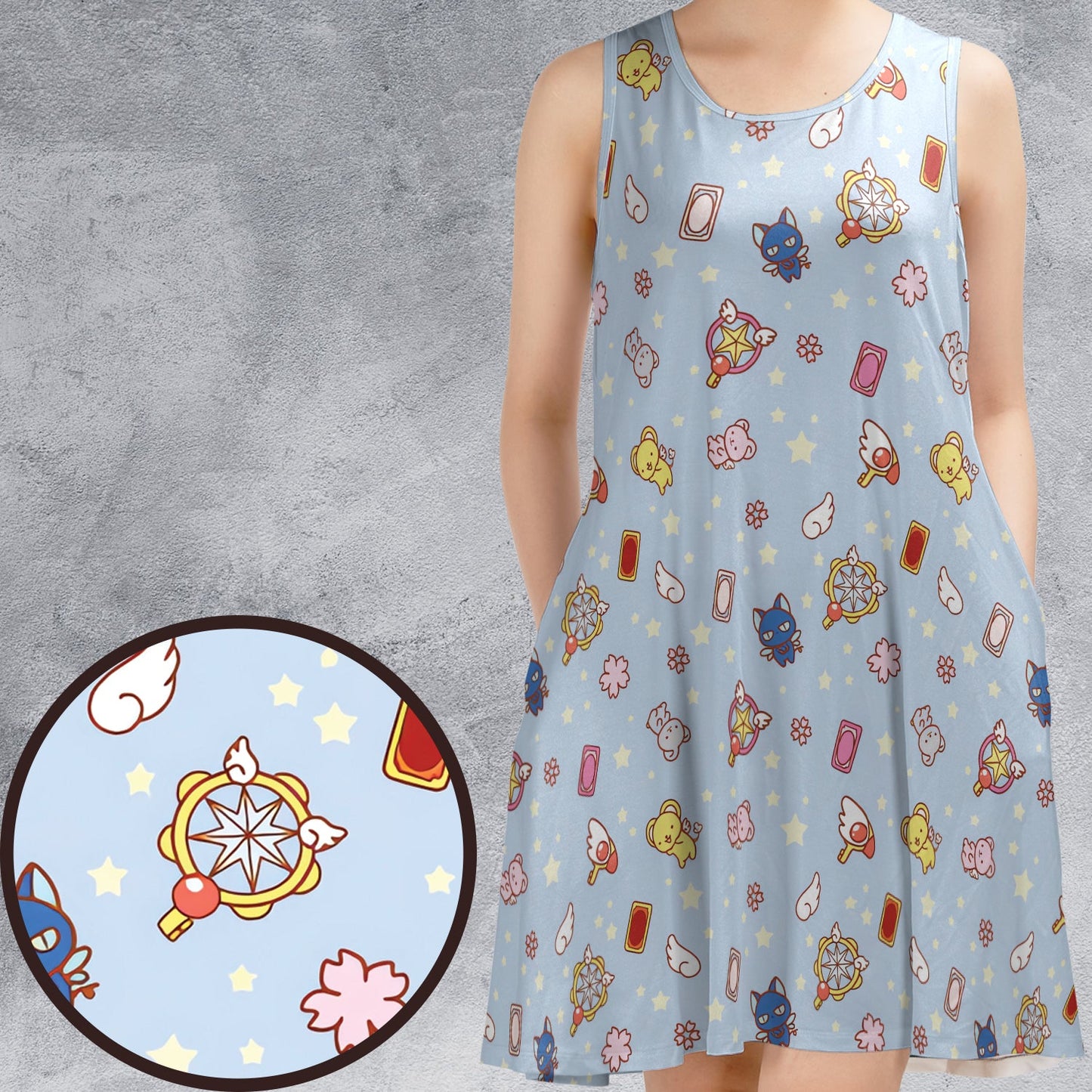 Casual Sleeveless Dress - D8CQ3HGQ