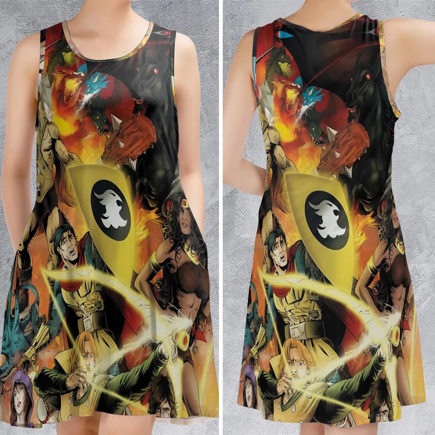 Casual Sleeveless Dress - D1MS44XW