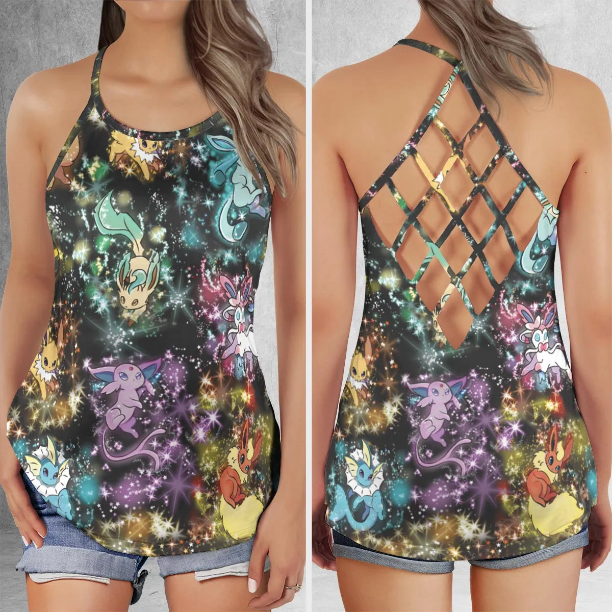 Lattice Back Tank Top - 65J5KENG