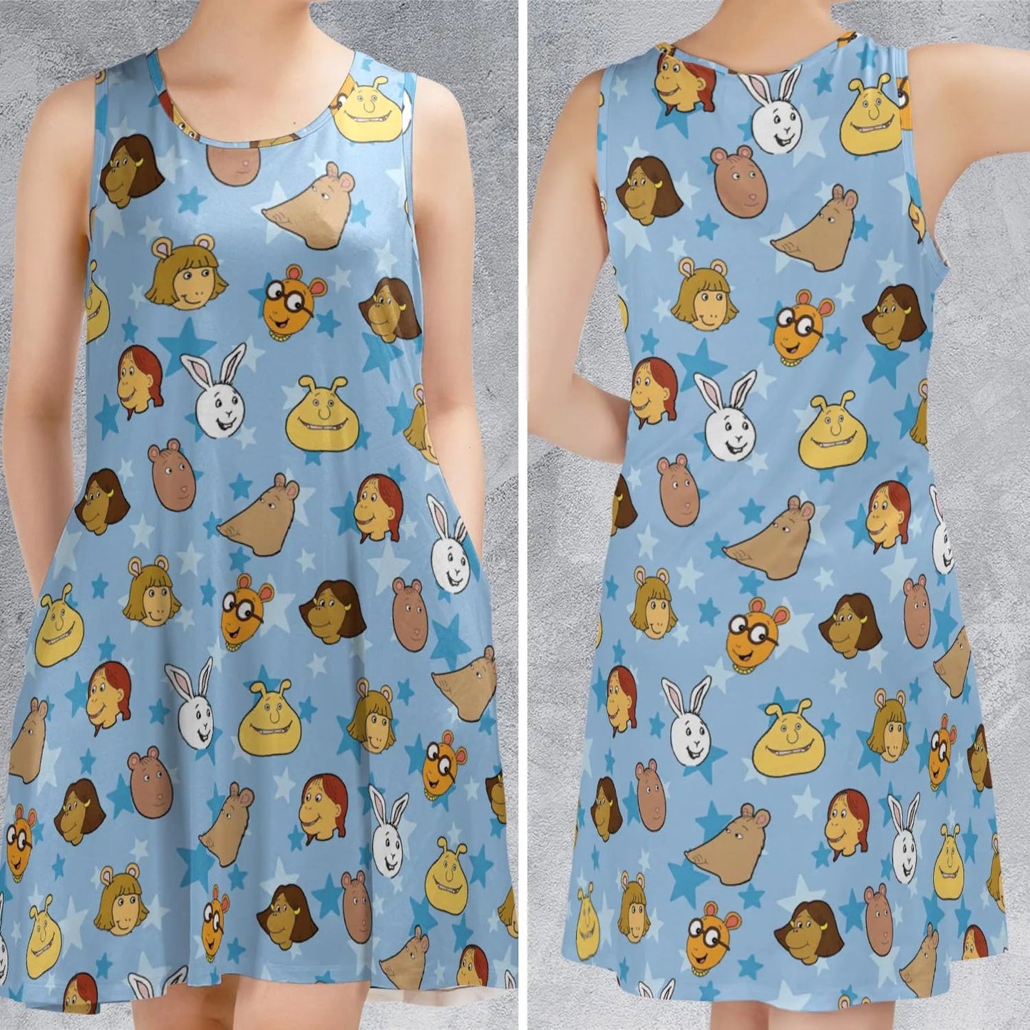 Casual Sleeveless Dress - 17136MFS