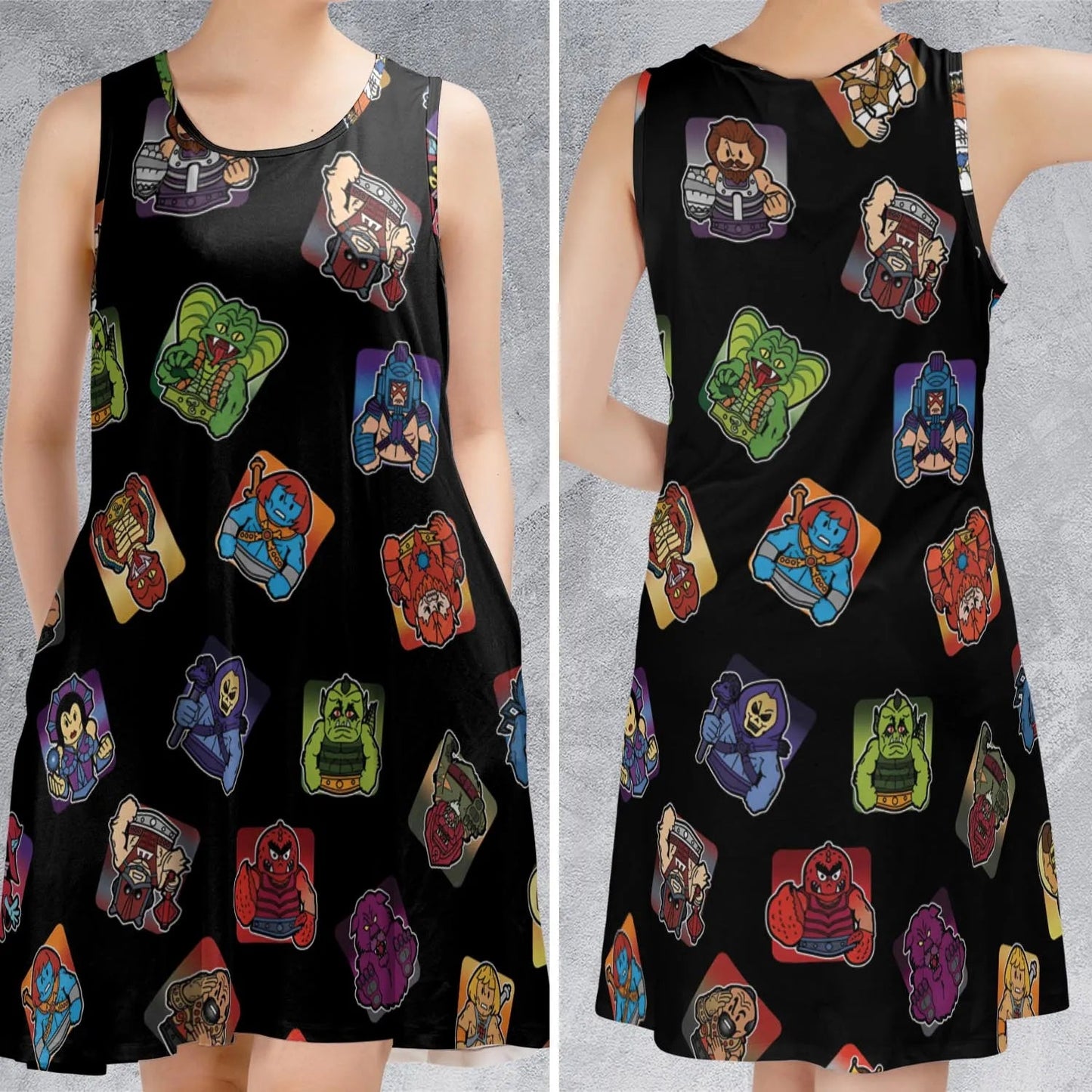 Casual Sleeveless Dress - 1HWCL45R