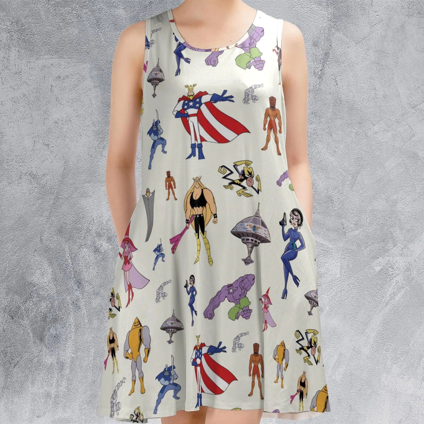 Casual Sleeveless Dress - BUW88RMN