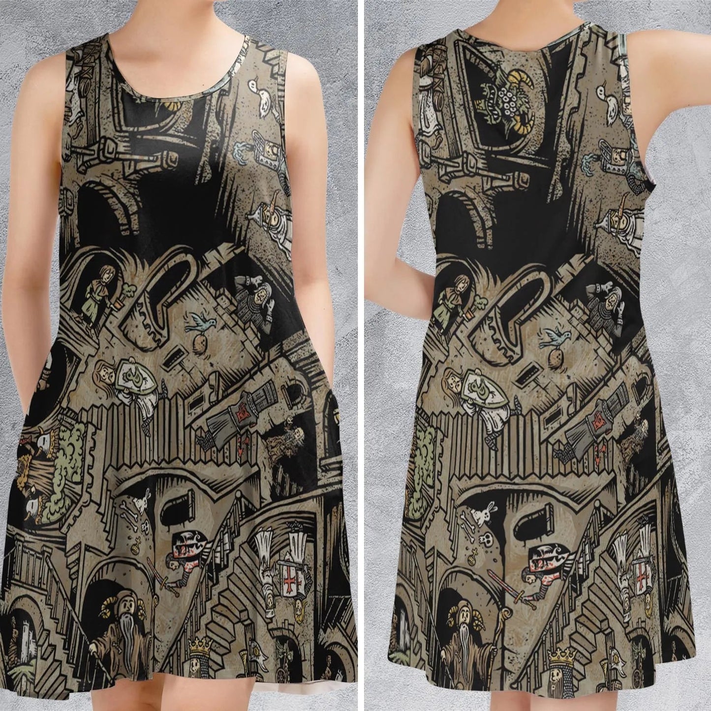Casual Sleeveless Dress - UQ9ATZ4C