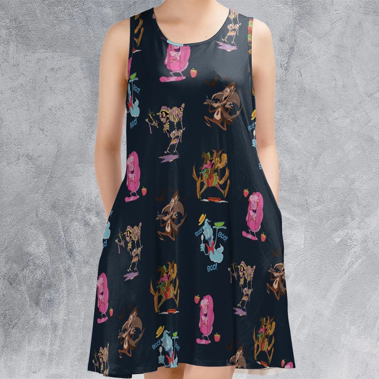 Casual Sleeveless Dress - S6JN22WS
