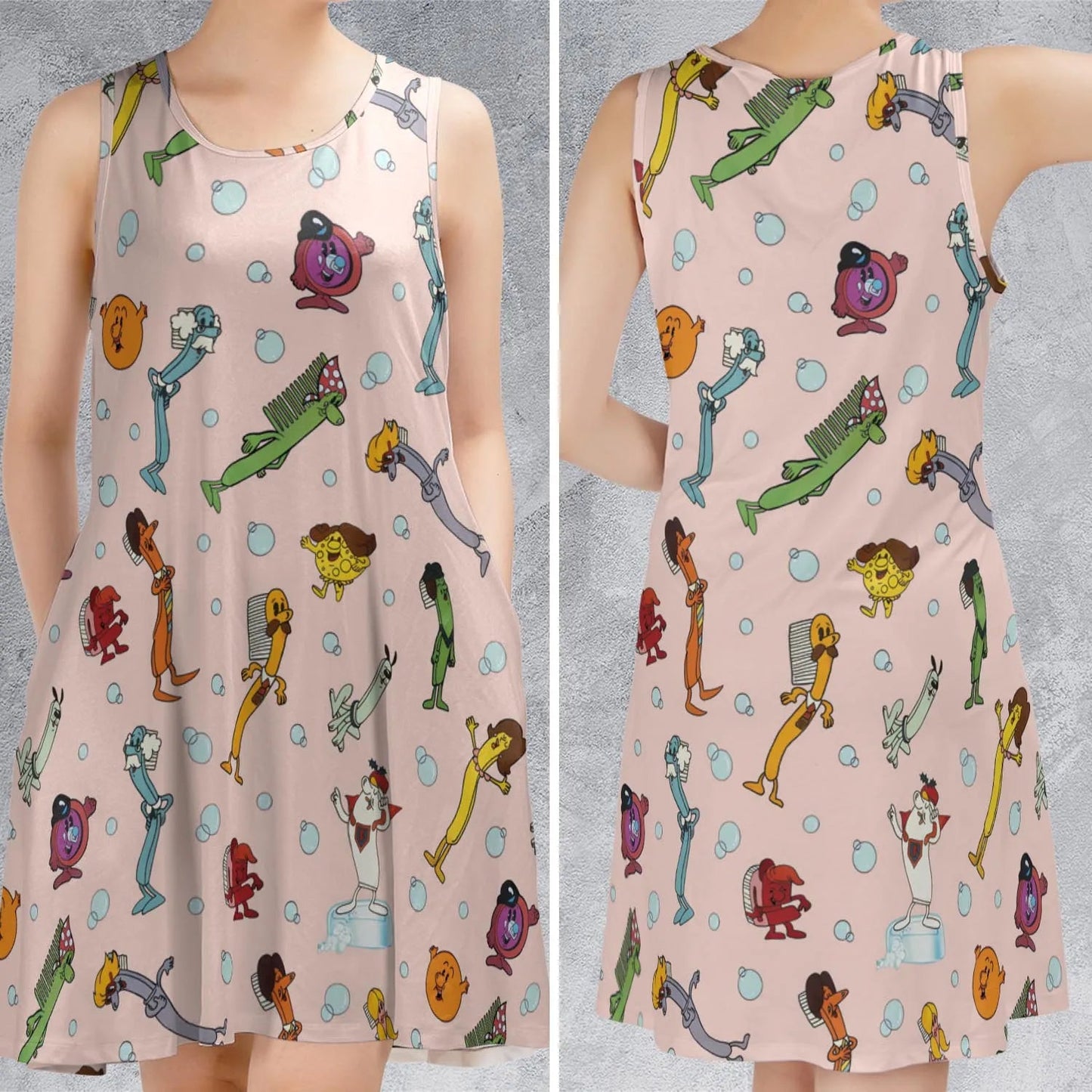 Casual Sleeveless Dress - VXD5V6UD