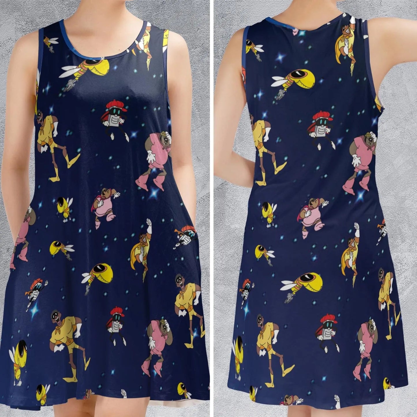 Casual Sleeveless Dress - MKBR216J