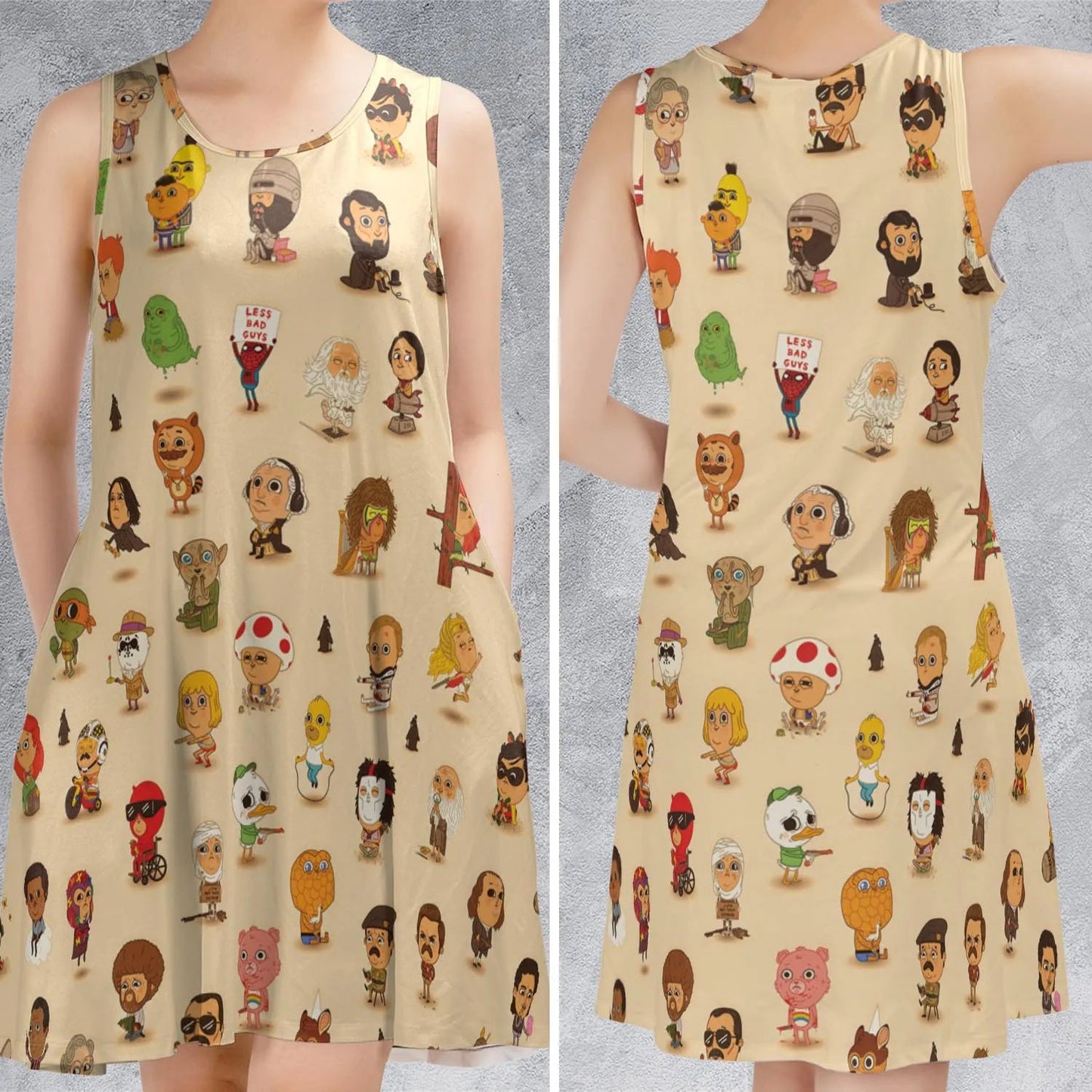 Casual Sleeveless Dress - 7H71GL2E