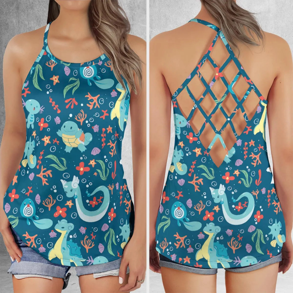 Lattice Back Tank Top - YRZF3UVX
