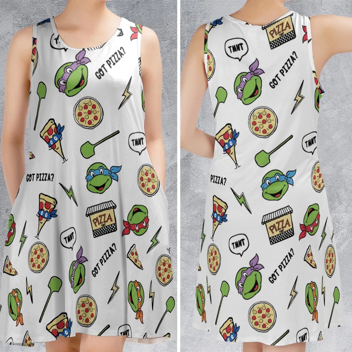 Casual Sleeveless Dress - HV9X96BE