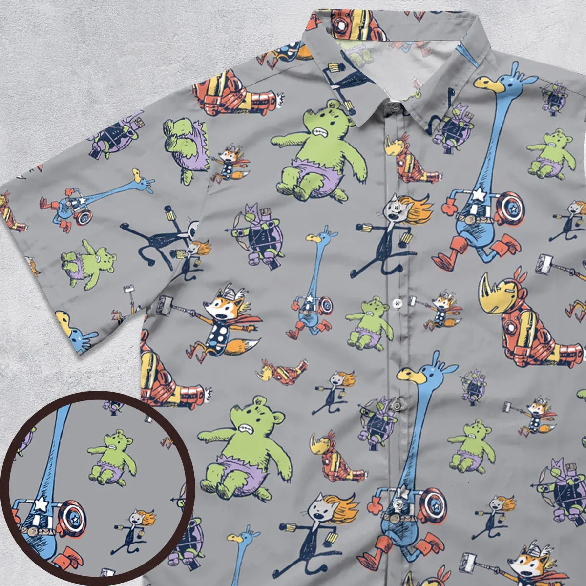 Short Sleeve Button Shirt - 379ABHVU