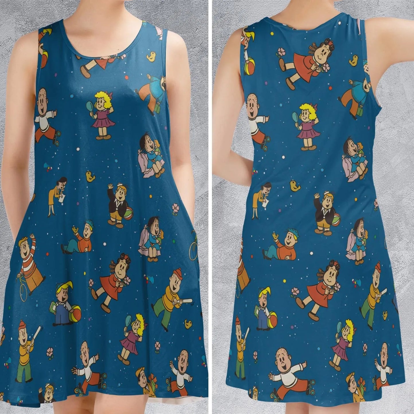 Casual Sleeveless Dress - ADVZVD36