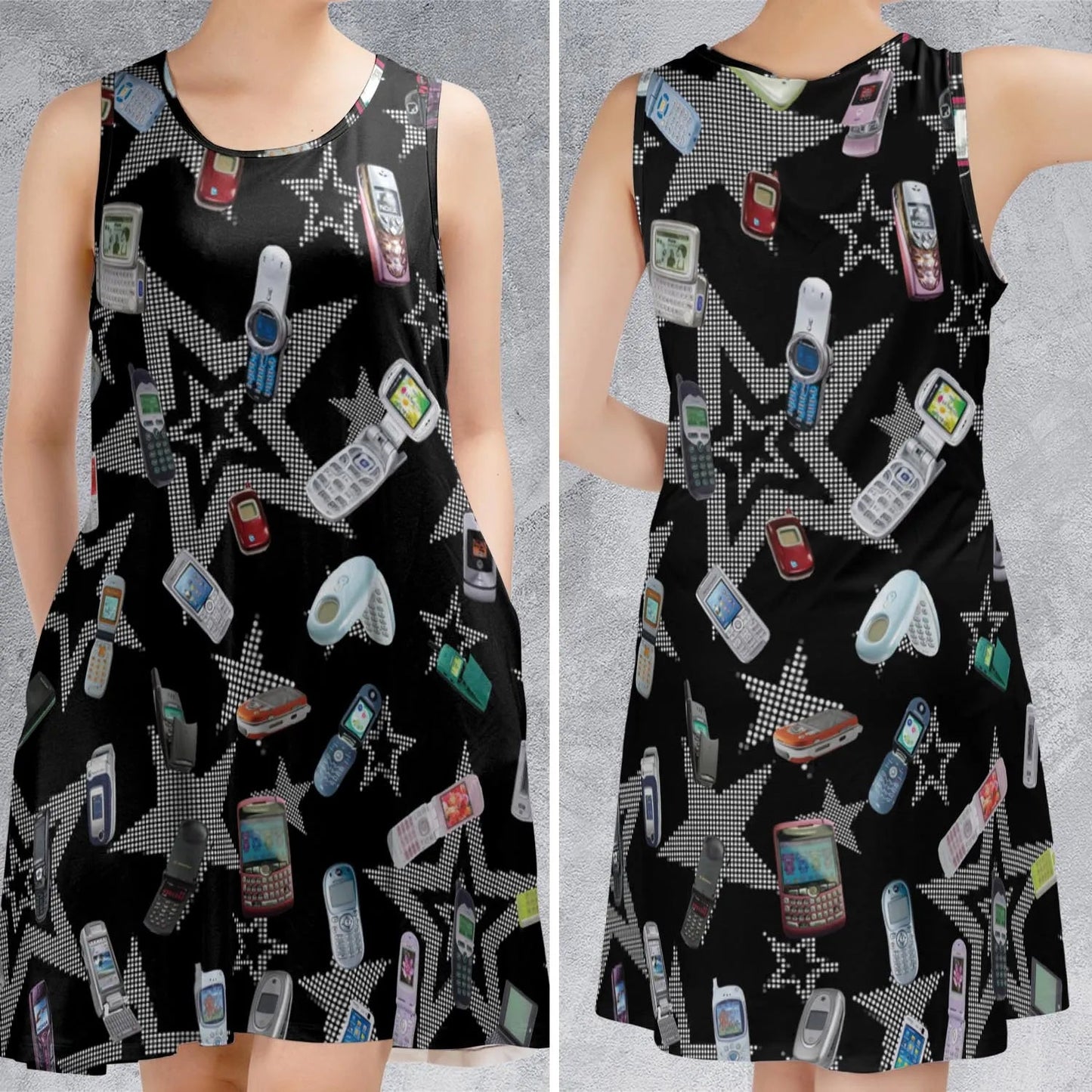 Casual Sleeveless Dress - 2NJE56HK