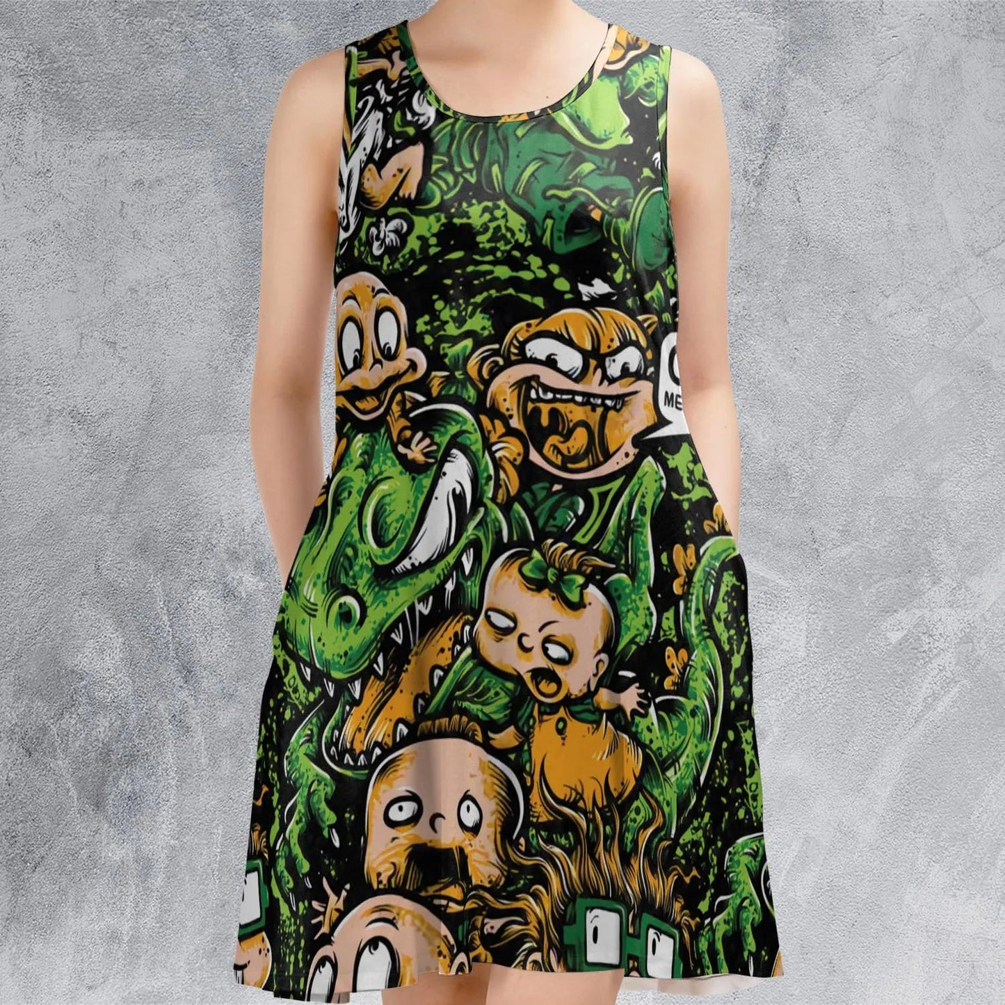 Casual Sleeveless Dress - LH8EZAZK