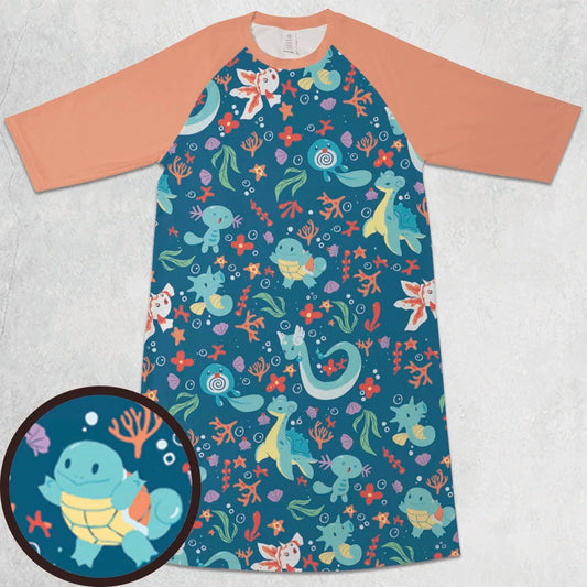 3/4 Sleeve Raglan Dress - UZ356YCA