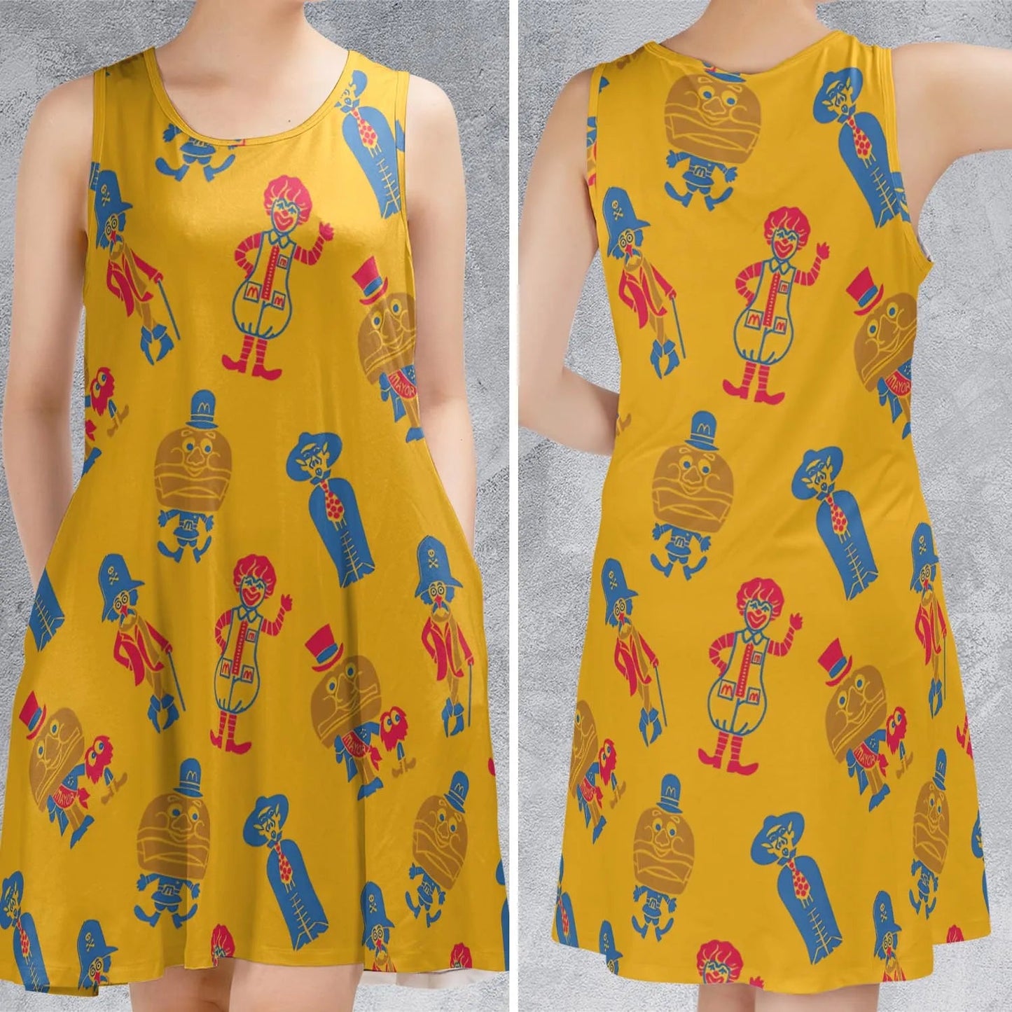 Casual Sleeveless Dress - Q3U9S5E8