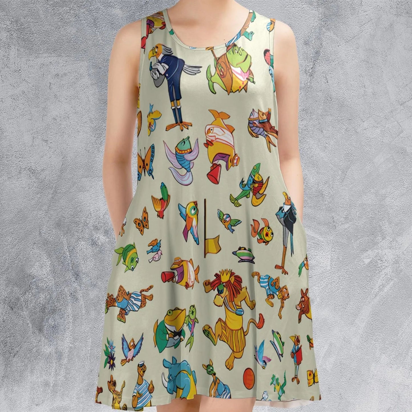 Casual Sleeveless Dress - CZMM32TV