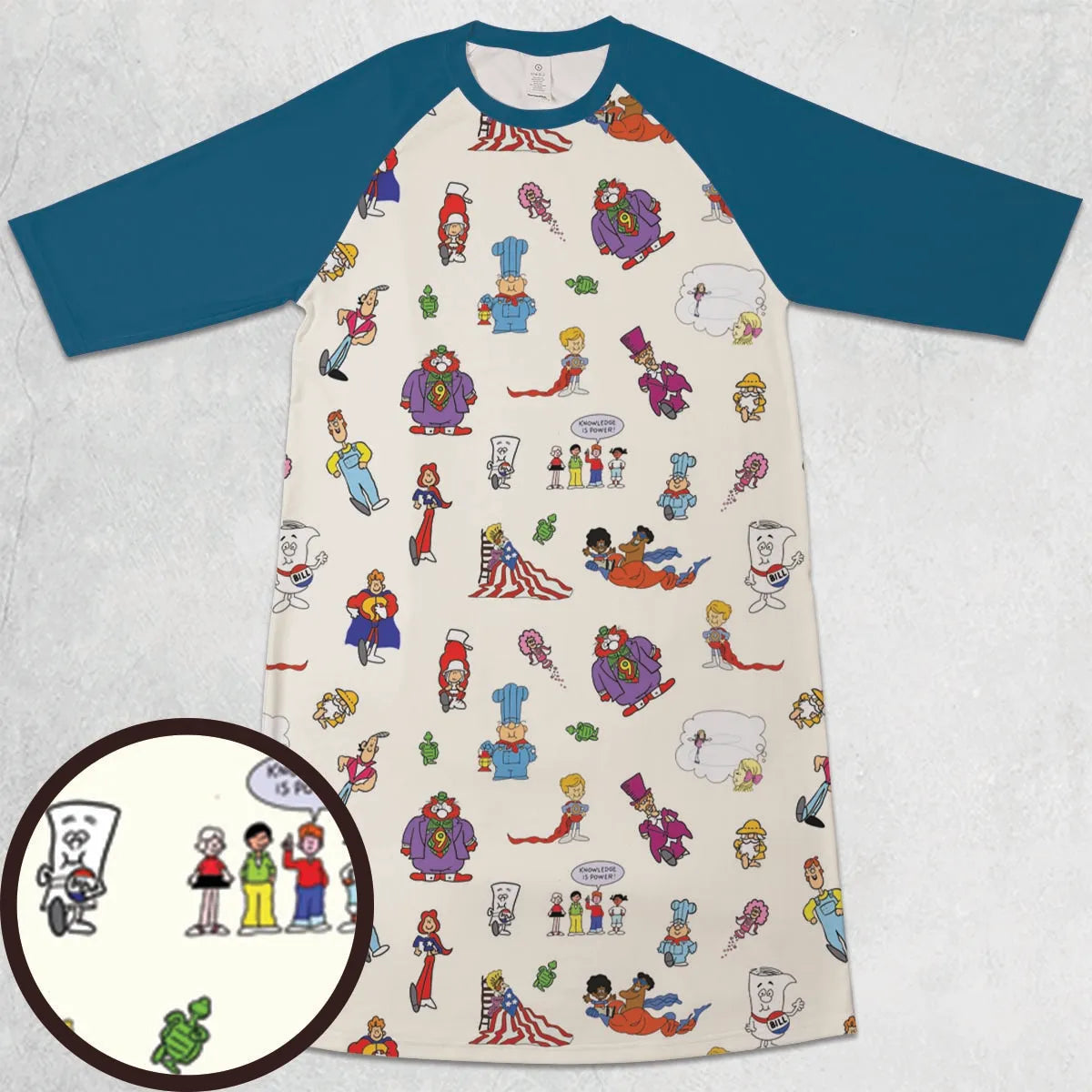 3/4 Sleeve Raglan Dress - JLFB9GX1